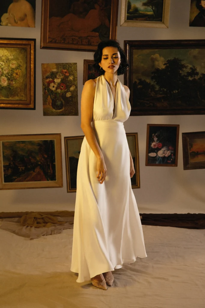 robe de mariée longue en soie tendances